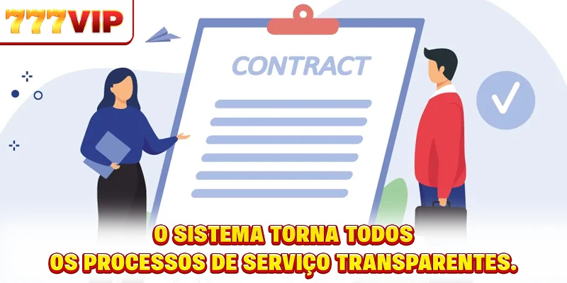 O sistema torna todos os processos de serviço transparentes.