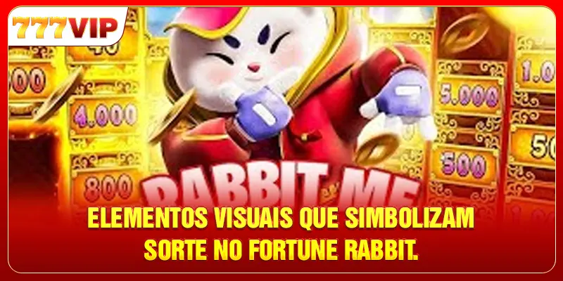 Elementos visuais que simbolizam sorte no Fortune Rabbit